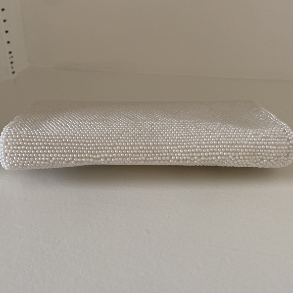 Vintage purse ivory beaded, made in Japan new w/o tags clutch - Picture 3 of 6